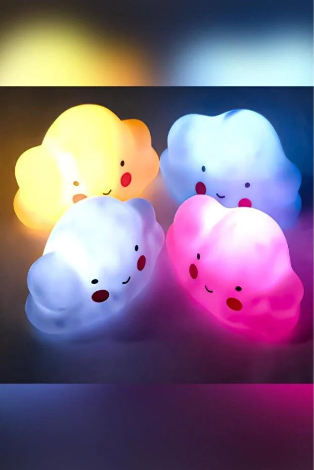 Mutlu Bulutlar Silikon Gece Lambası