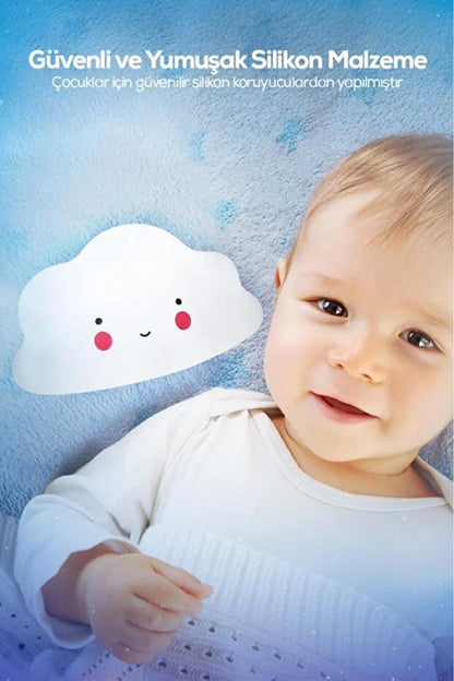 Mutlu Bulutlar Silikon Gece Lambası