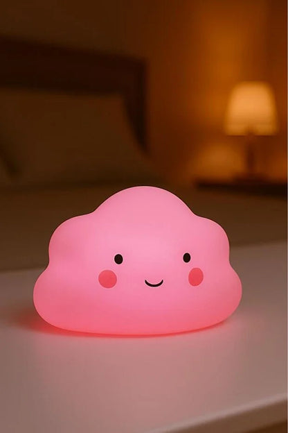 Mutlu Bulutlar Silikon Gece Lambası