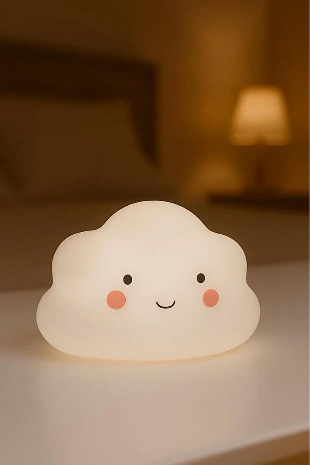 Mutlu Bulutlar Silikon Gece Lambası